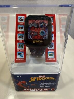 New Marvel Spider-Man Kids Interactive Touchscreen Watch - Black/Red